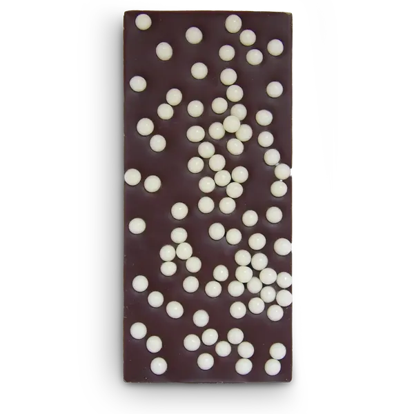 Tablette chocolat noir et billes de chocolat blanc - Pâtisserie Lejeune