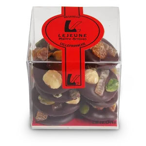 Mendiants chocolat noir et fruits secs croquants