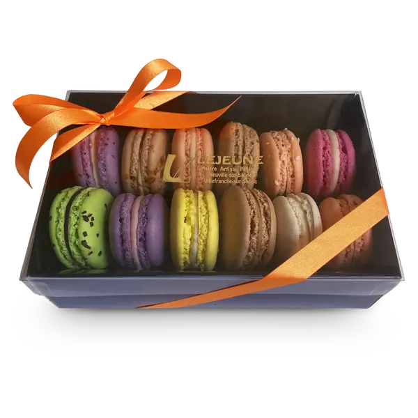 Coffret de 12 macarons - Pâtisserie Lejeune