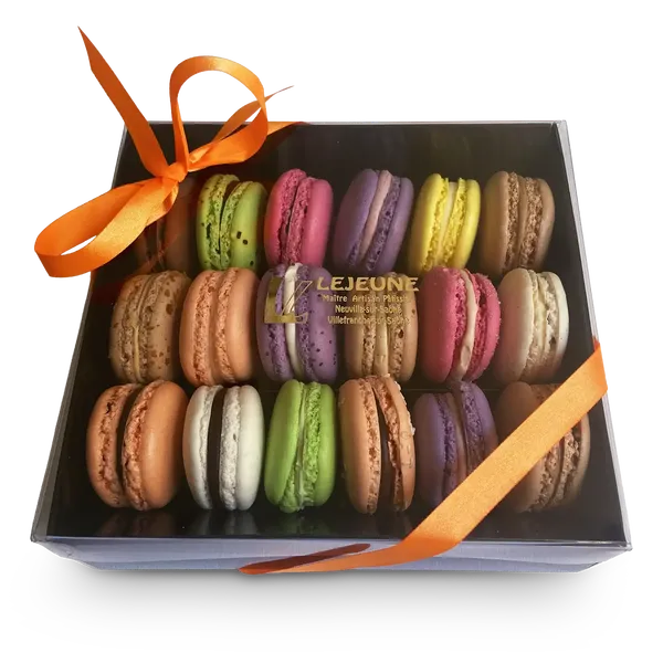 Coffret de 18 macarons - Pâtisserie Lejeune